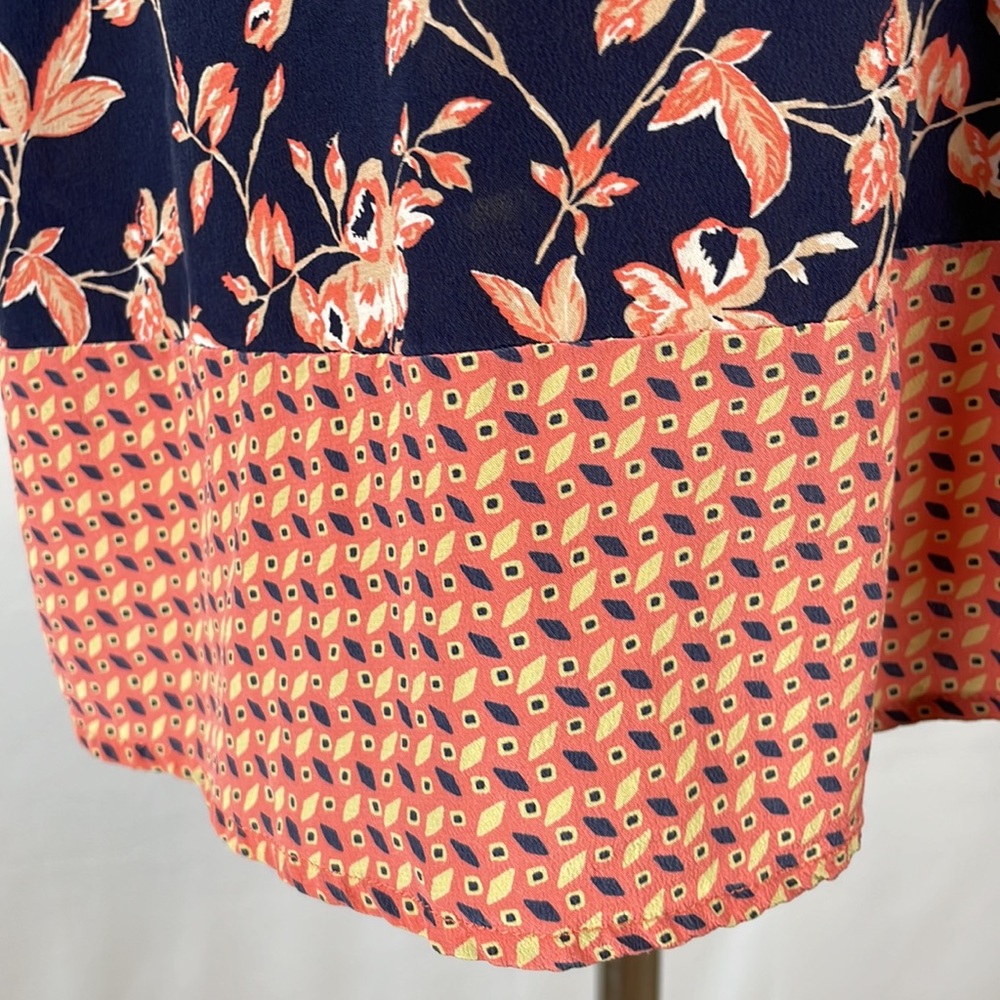 Joie Contrasting Floral Front Diamond Pattern Bac… - image 3